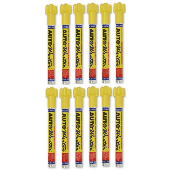 04020050: AUTO WRITER PENS YELLOW 12 PACK - USC 37003