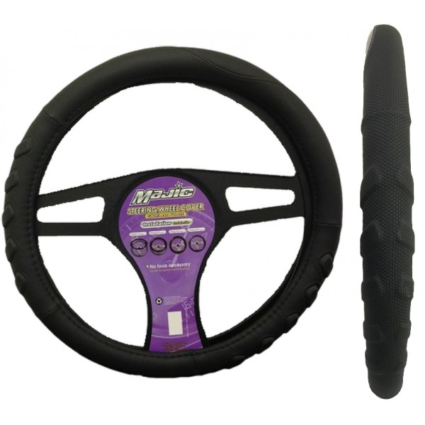 214: CONTEMPO STEERING WHEEL COVER - GRAY - MAJIC PRODUCTS INC