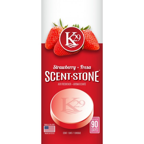 16012: K29 SCENTSTONE AIR FRESHENER - STRAWBERRY - STERLING TEAL